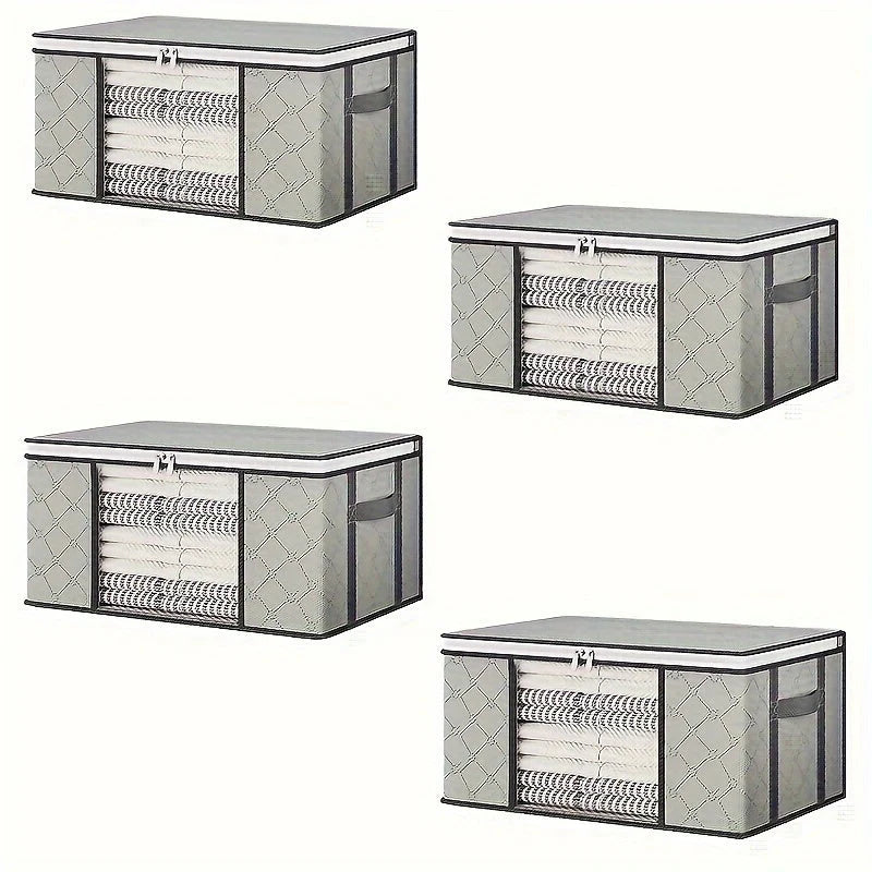 Storage Bags Non-Woven Foldable Viewing Window Set of 4