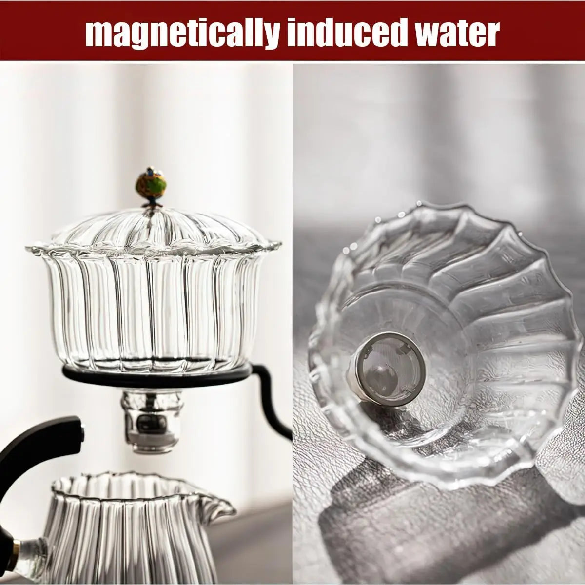 Tea Set Borosilicate Glass Magnetic Pouring Mechanism