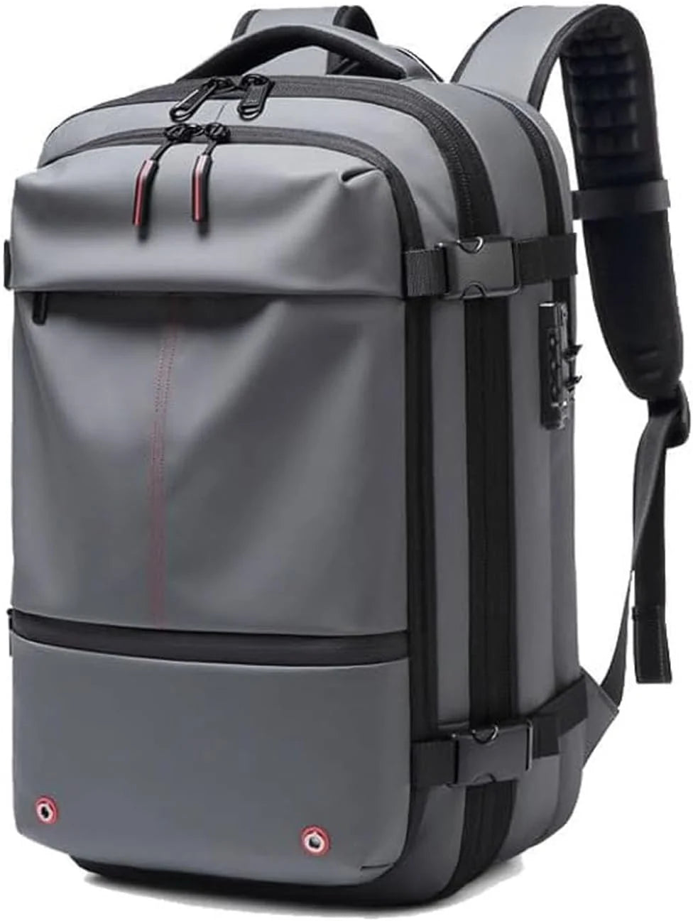 Travel Backpack Vacuum Valve Compression & Anti-Theft Lock