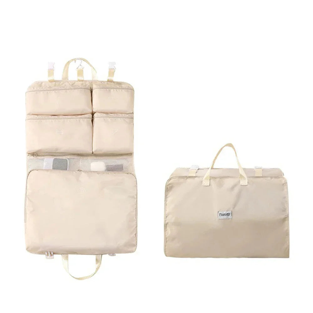 Travel Organizer Bag Foldable Hanging Design 6 Compartments