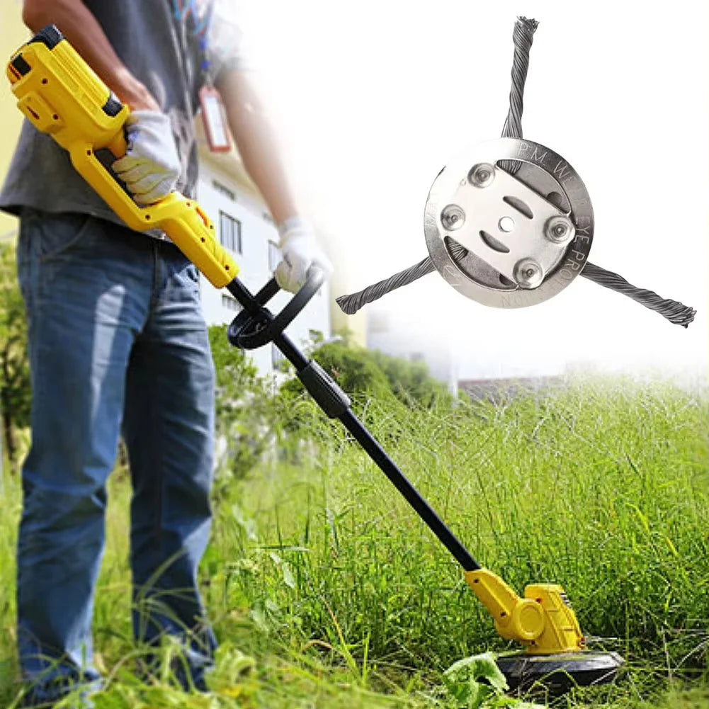 Trimmer Attachment Rotating Steel Brush Universal Fit