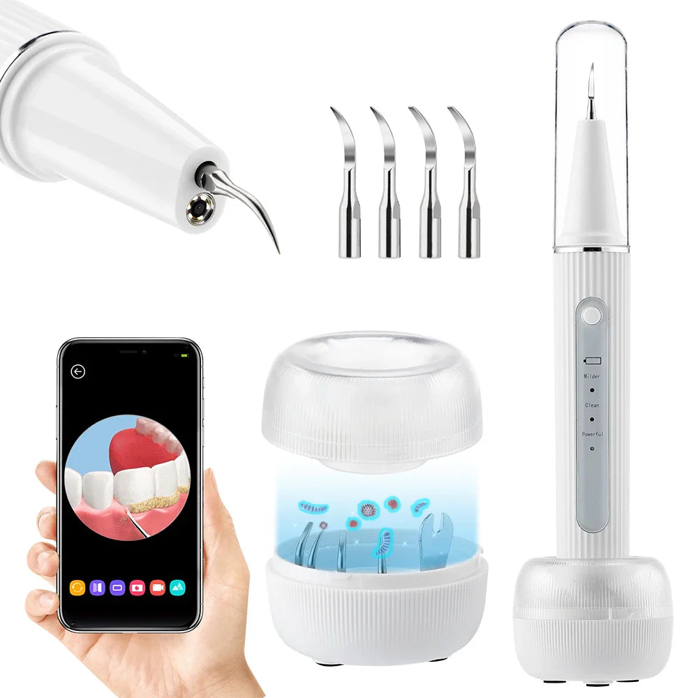 Ultrasonic Tooth Cleaner Tartar & Stain Removal Built-In Display