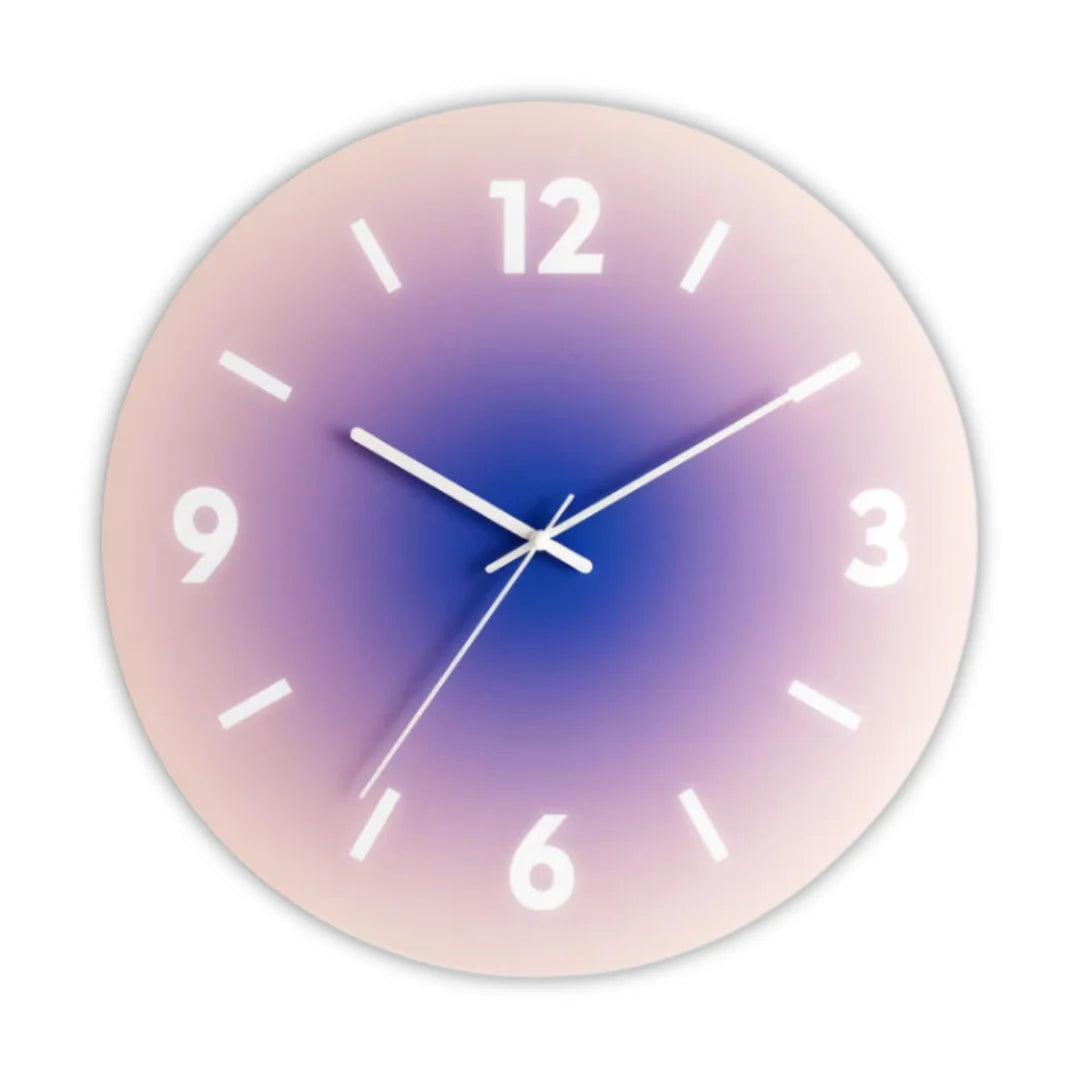 Wall Clock Silent Quartz Glass Face 11.8 Inch
