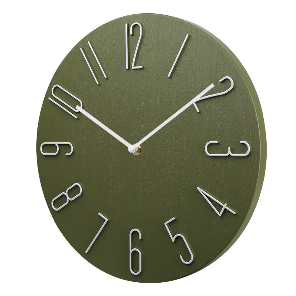 Wall Clock Silent Quartz Minimalist Design