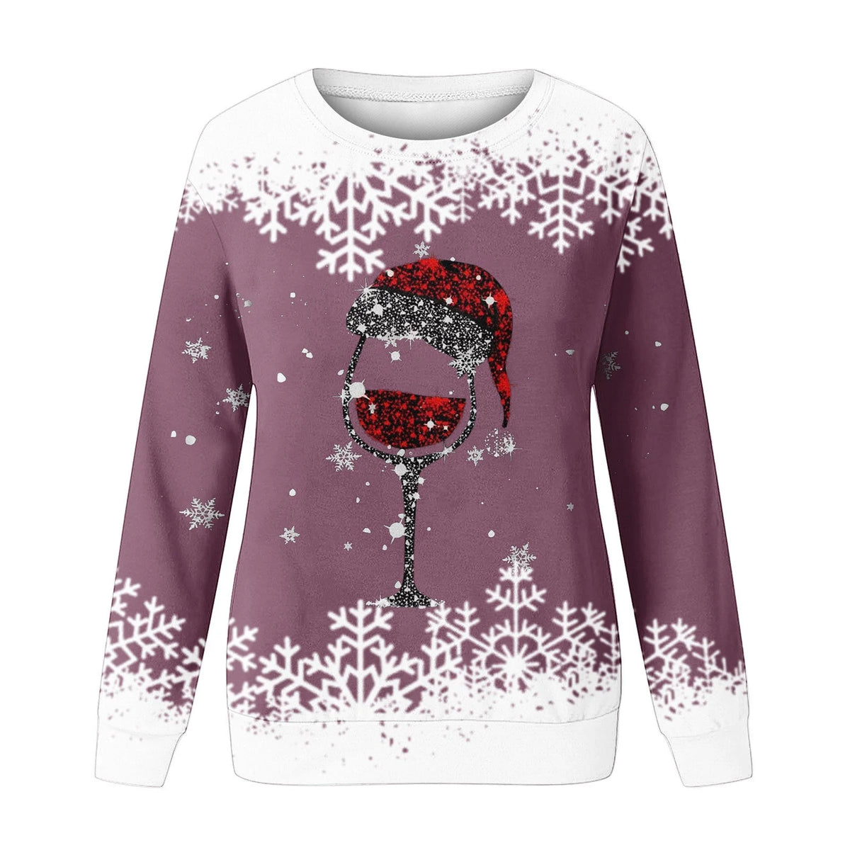 Women's Christmas Top Loose Fit Soft Stretch 3D-Effect Print