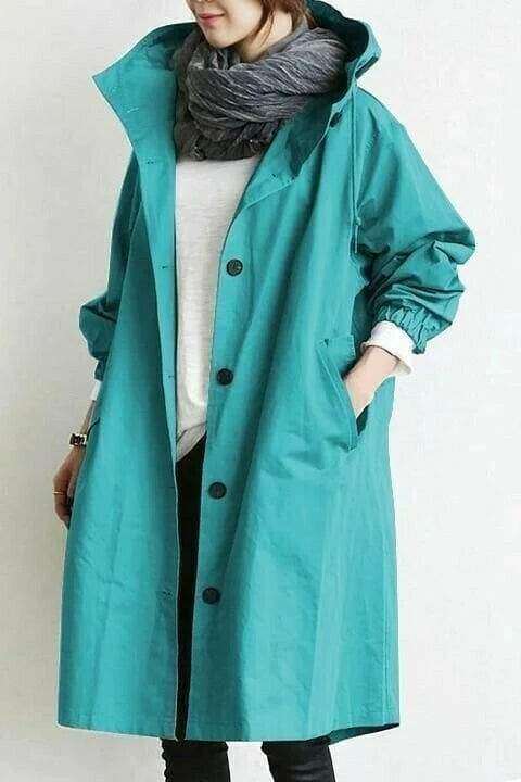 Women's Windbreaker Oversized Hooded Water-Repellent