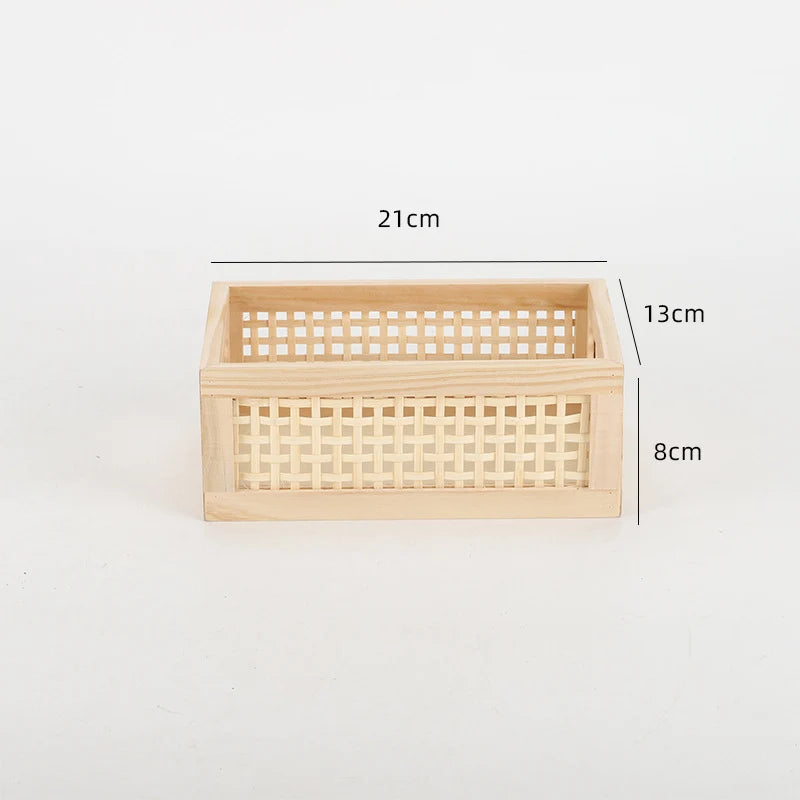 Wooden Organizer Two-Tier Solid Wood Space-Saving