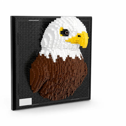 3D Wall-Mounted Building Kit With Shark & Eagle Designs (2000 Pieces)