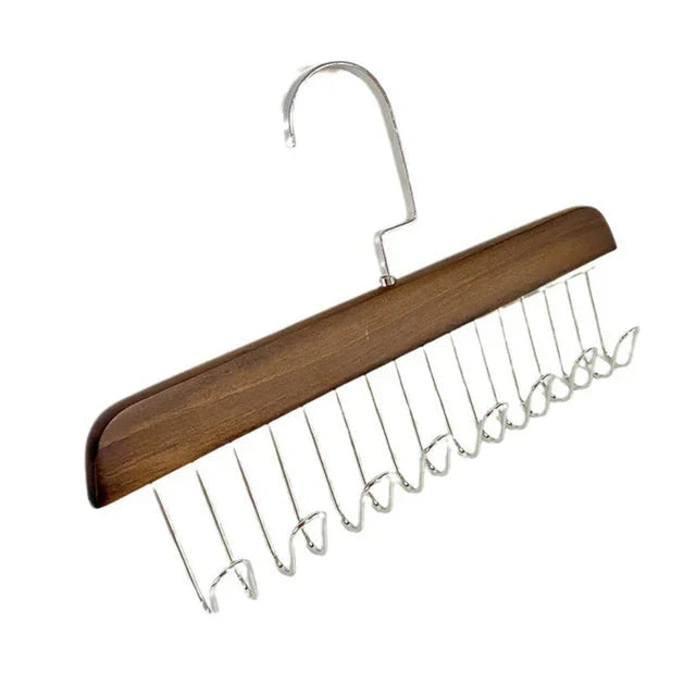 Accessory Hanger Organizer Solid Wood 360-Degree Rotating