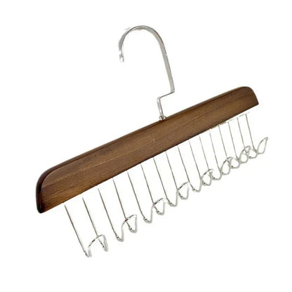 Accessory Hanger Organizer Solid Wood 360-Degree Rotating
