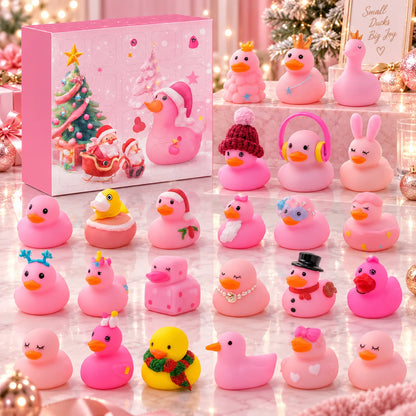 Advent Calendar 24 Collectible Ducks Soft Rubber