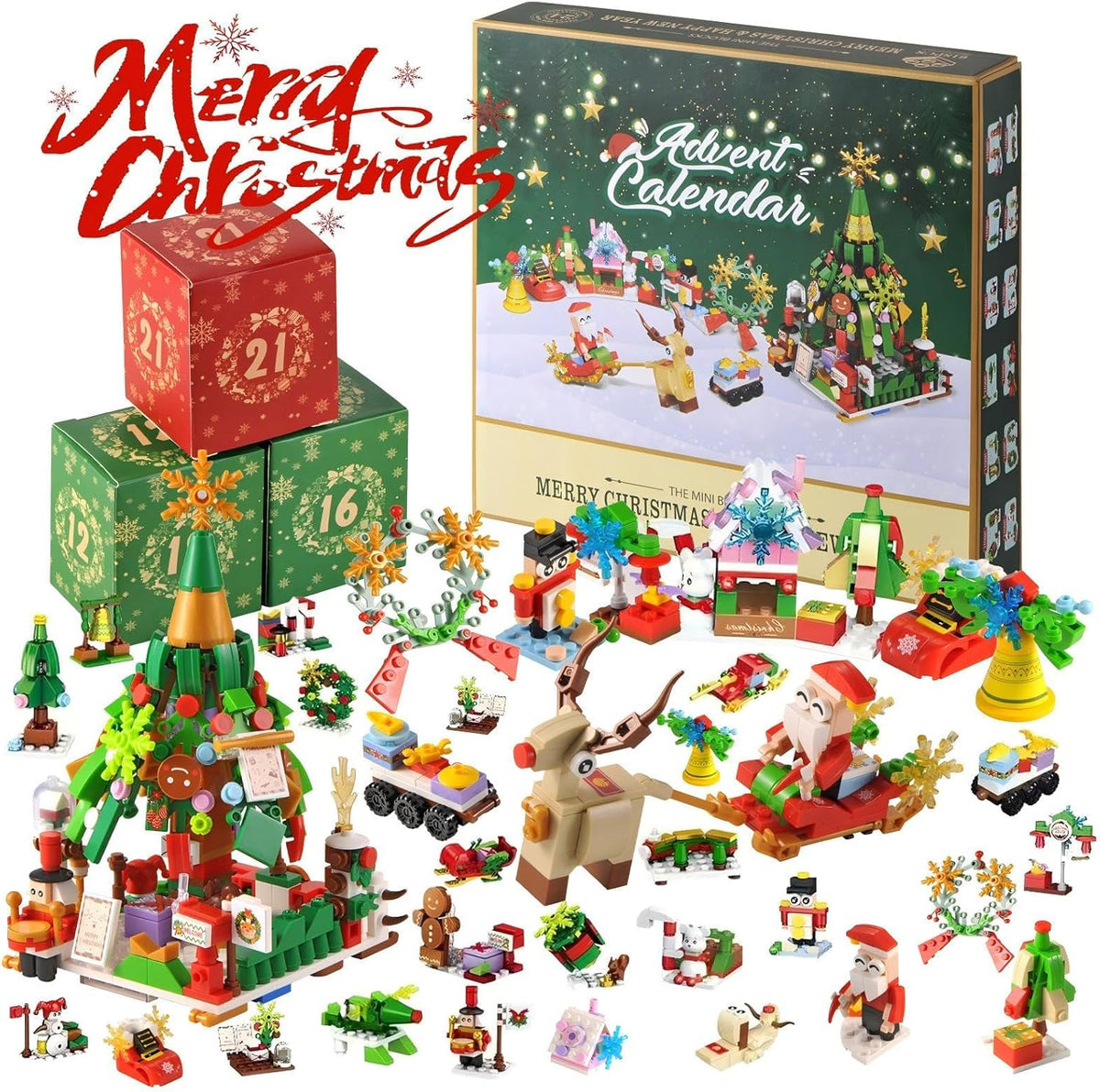 Advent Calendar 24 Mini Building Sets Child-Safe