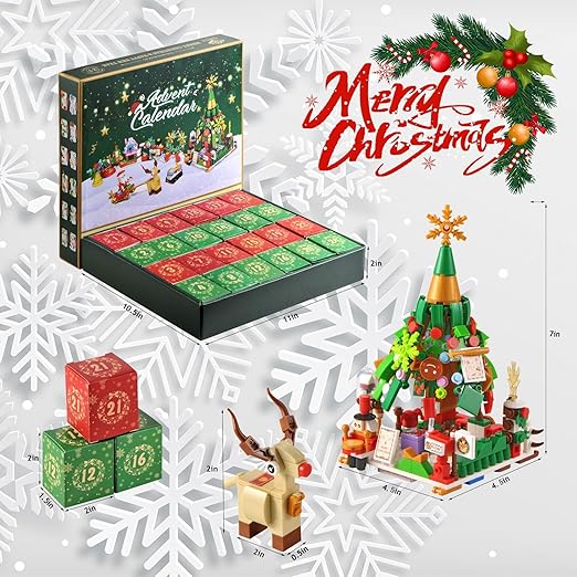 Advent Calendar 24 Mini Building Sets Child-Safe