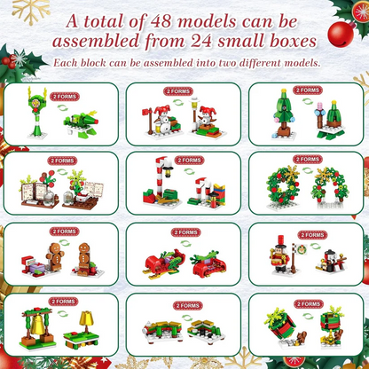 Advent Calendar 24 Mini Building Sets Child-Safe