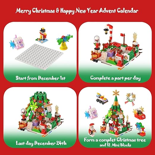 Advent Calendar 24 Mini Building Sets Child-Safe