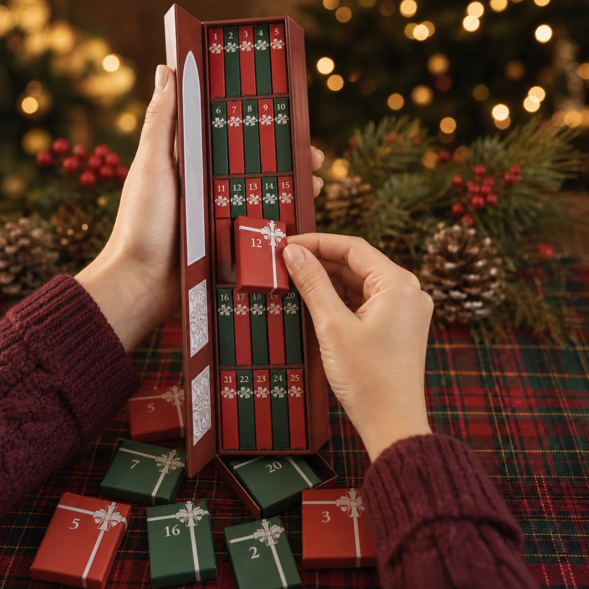 Advent Calendar 24 Miniature Book Ornaments