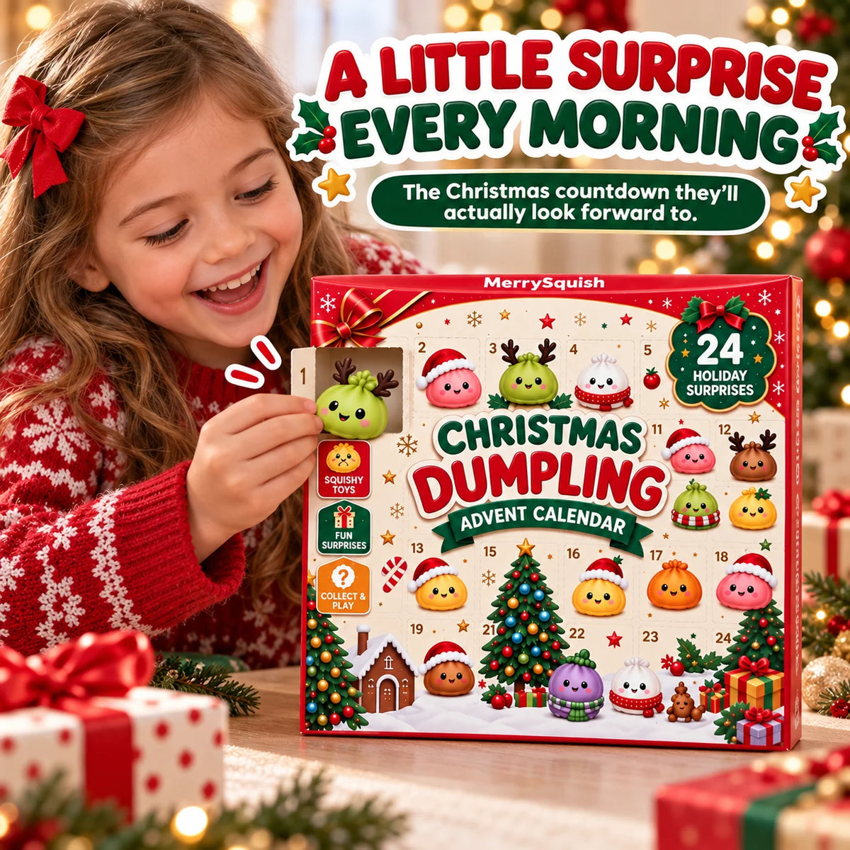 Advent Calendar 24 Soft Dumpling Figures