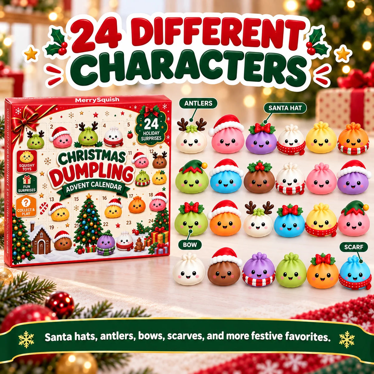 Advent Calendar 24 Soft Dumpling Figures