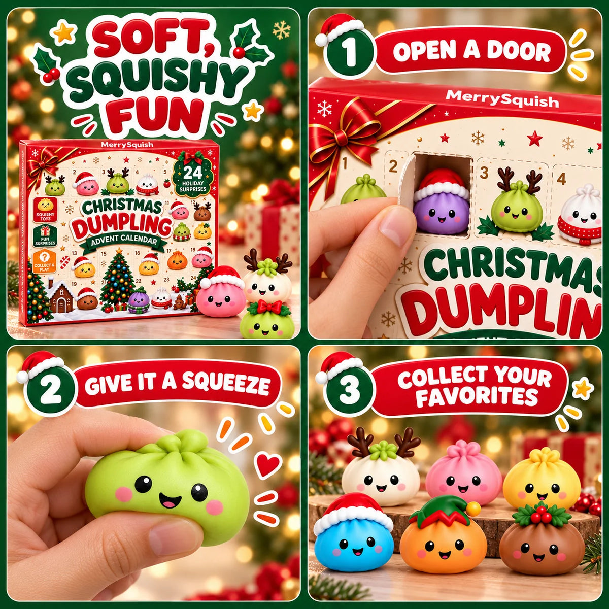 Advent Calendar 24 Soft Dumpling Figures