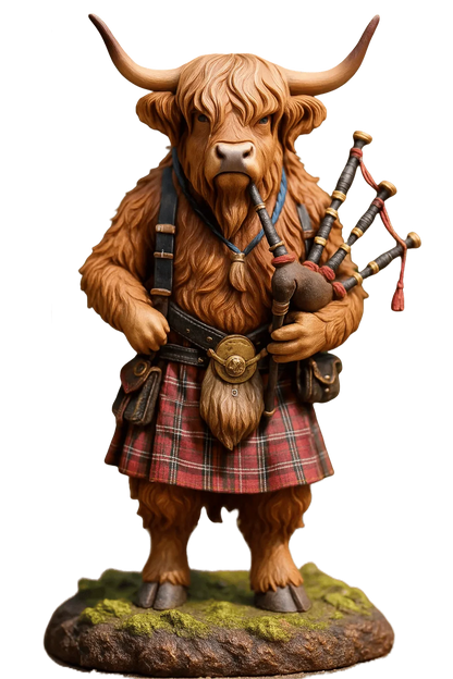 Advent Calendar Highland Cow Figures Set of 24 Resin Figures