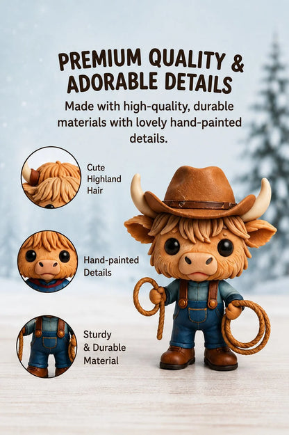 Advent Calendar Highland Cow Figures Set of 24 Resin Figures