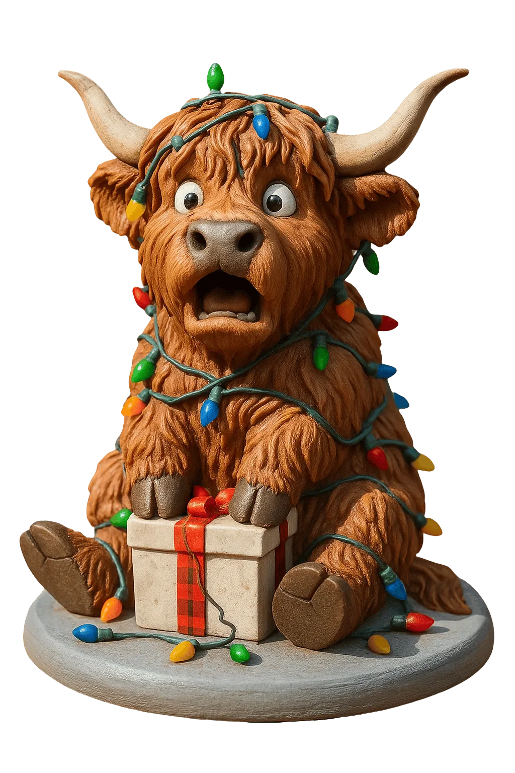 Advent Calendar Highland Cow Figures Set of 24 Resin Figures