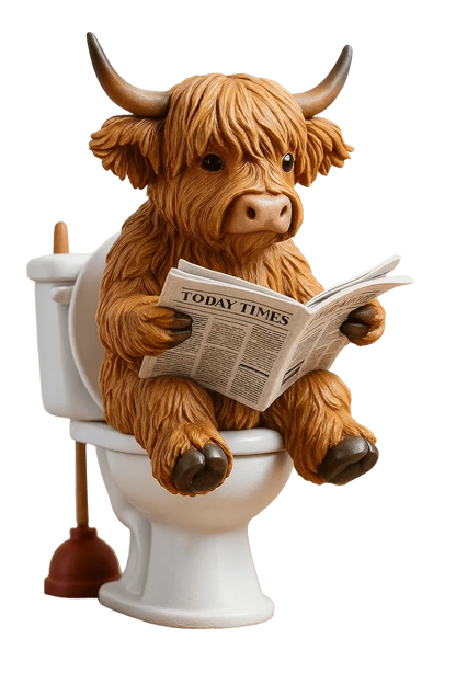 Advent Calendar Highland Cow Figures Set of 24 Resin Figures