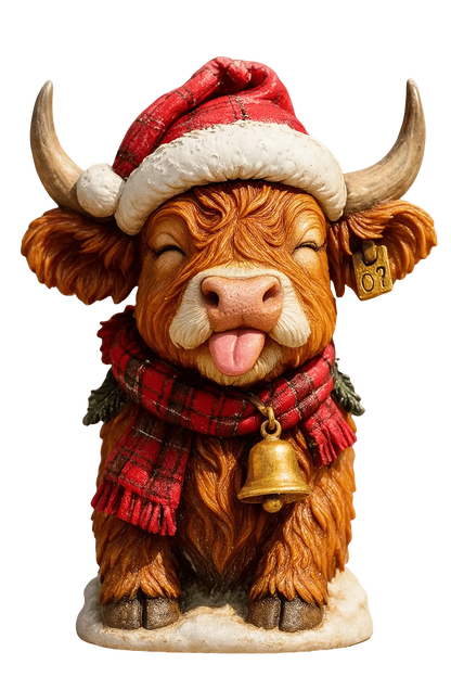 Advent Calendar Highland Cow Figures Set of 24 Resin Figures