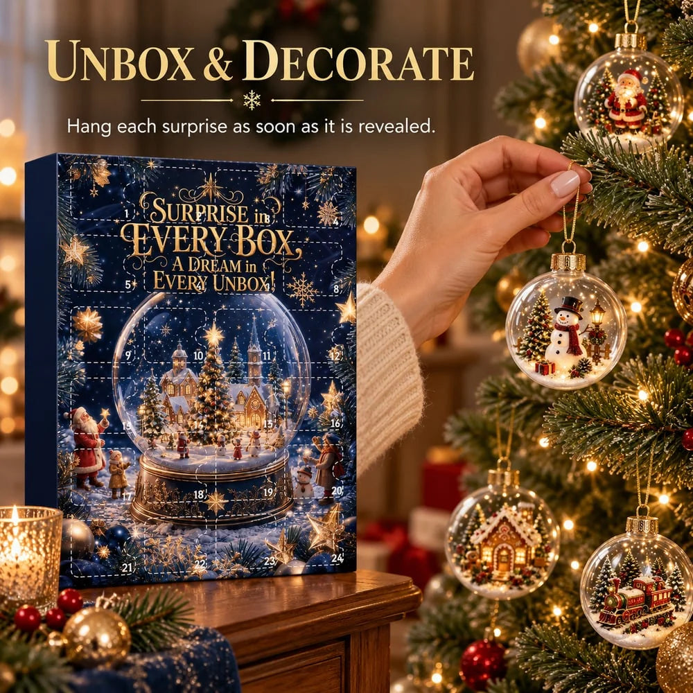 Advent Calendar With 24 Christmas Baubles