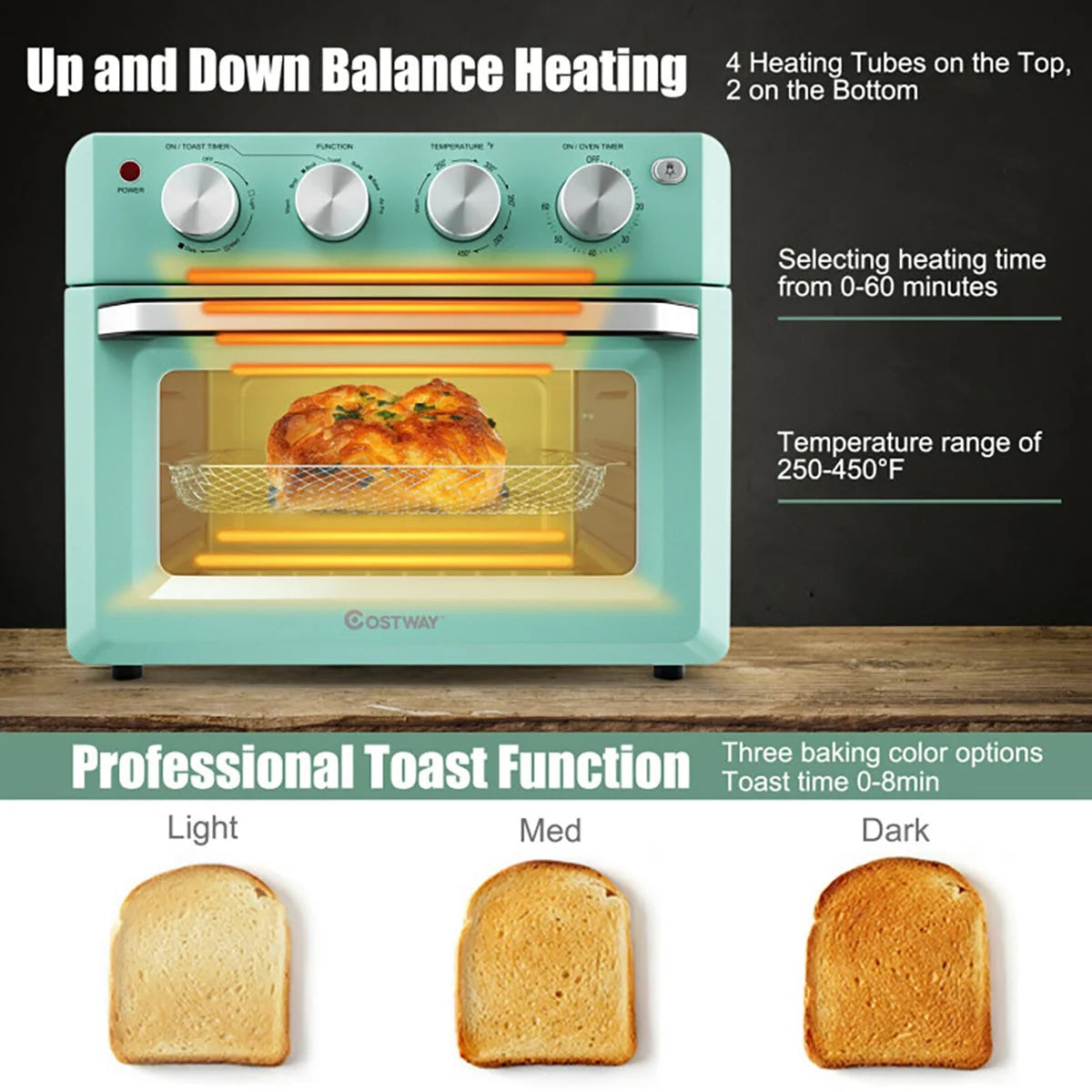 Air Fryer Toaster Oven 19-Quart Convection 7 Functions