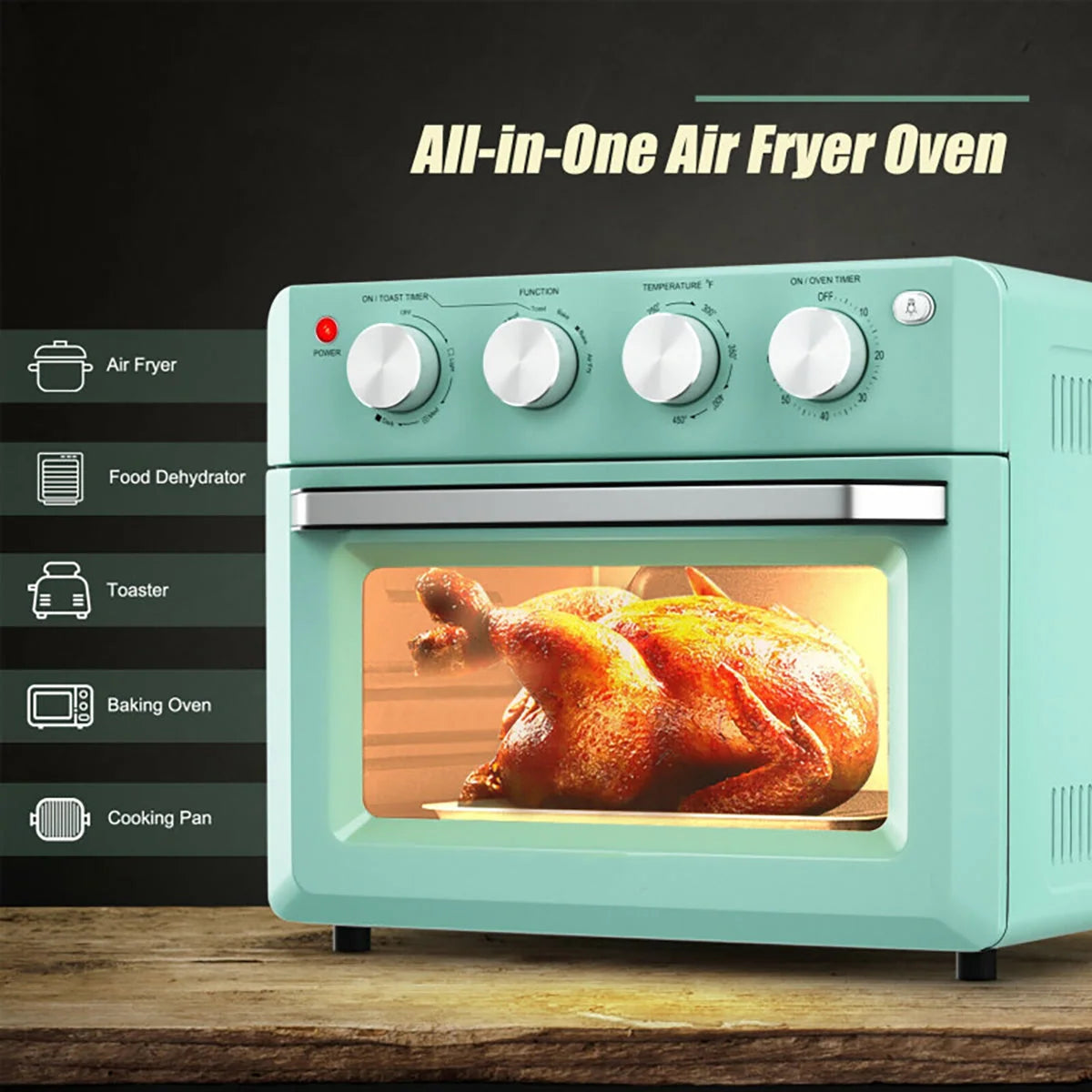 Air Fryer Toaster Oven 19-Quart Convection 7 Functions