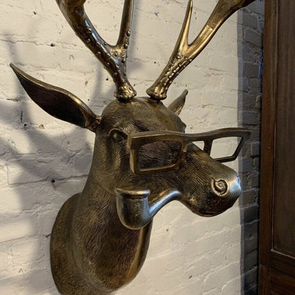 Animal Head Wall Decoration Hand-Painted UV-Resistant Resin