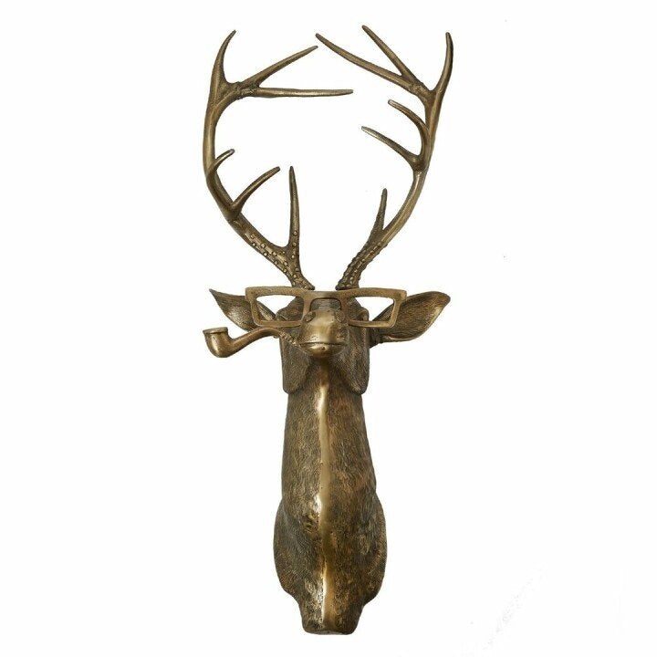 Animal Head Wall Decoration Hand-Painted UV-Resistant Resin