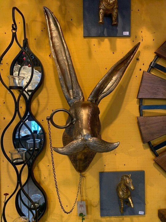 Animal Head Wall Decoration Hand-Painted UV-Resistant Resin