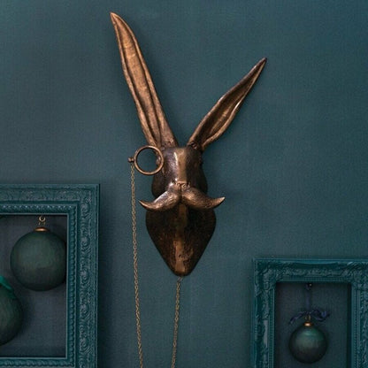 Animal Head Wall Decoration Hand-Painted UV-Resistant Resin