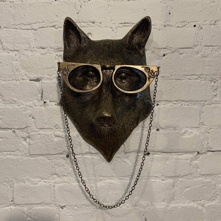 Animal Head Wall Decoration Hand-Painted UV-Resistant Resin