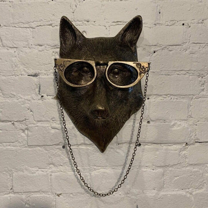 Animal Head Wall Decoration Hand-Painted UV-Resistant Resin