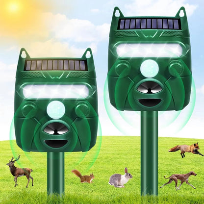 Animal Repeller Solar-Powered Motion-Activated Ultrasonic 5 Modes