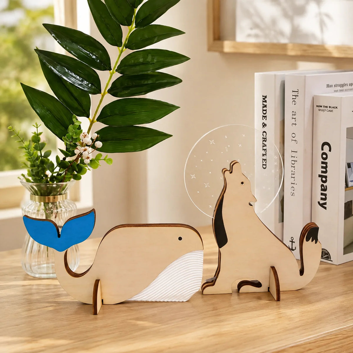 Animal Table Lamp Warm White LED USB Powered