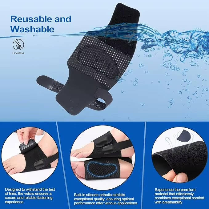 Arch Support Sleeves Adjustable Straps Gel Cushioning