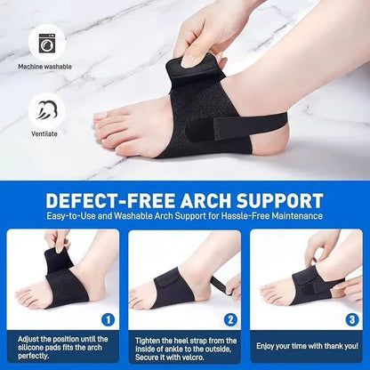 Arch Support Sleeves Adjustable Straps Gel Cushioning