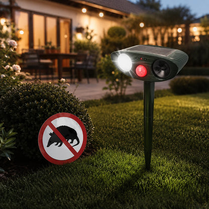 Armadillo Repeller Solar-Powered Ultrasonic Motion-Activated