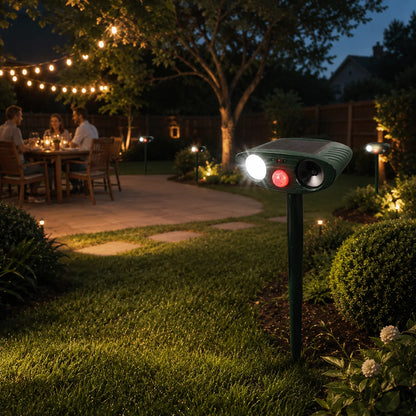 Armadillo Repeller Solar-Powered Ultrasonic Motion-Activated