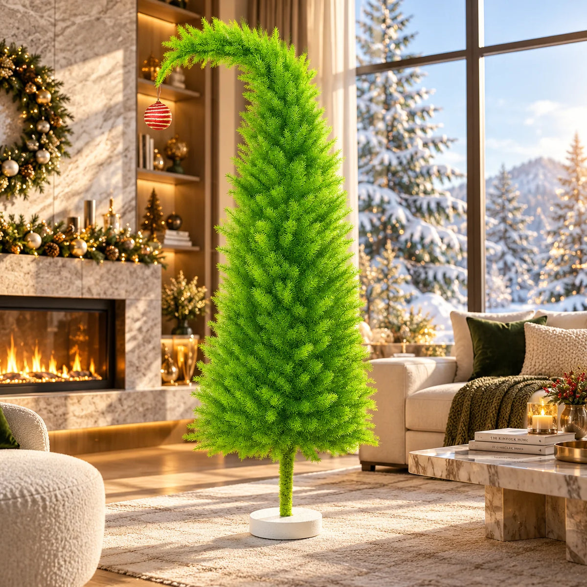 Artificial Christmas Tree Bendable Branches & No-Shed PVC Needles