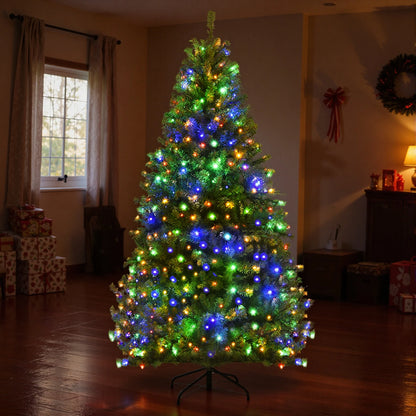 Artificial Christmas Tree Pre-Lit 350 LEDs 11 Lighting Modes