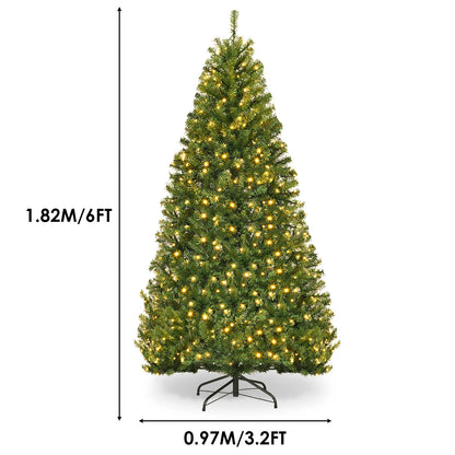 Artificial Christmas Tree Pre-Lit 350 LEDs 11 Lighting Modes