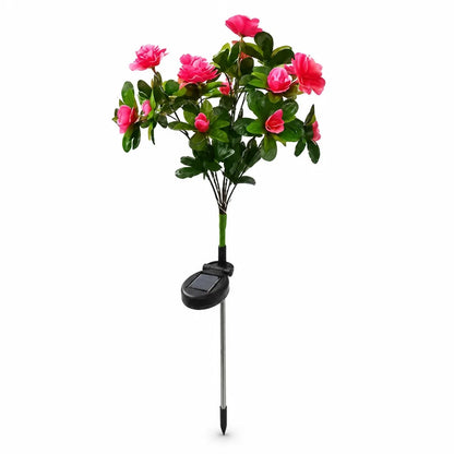 Automatic Dusk-to-Dawn Solar Outdoor Flower-Shaped Garden Stake Lights