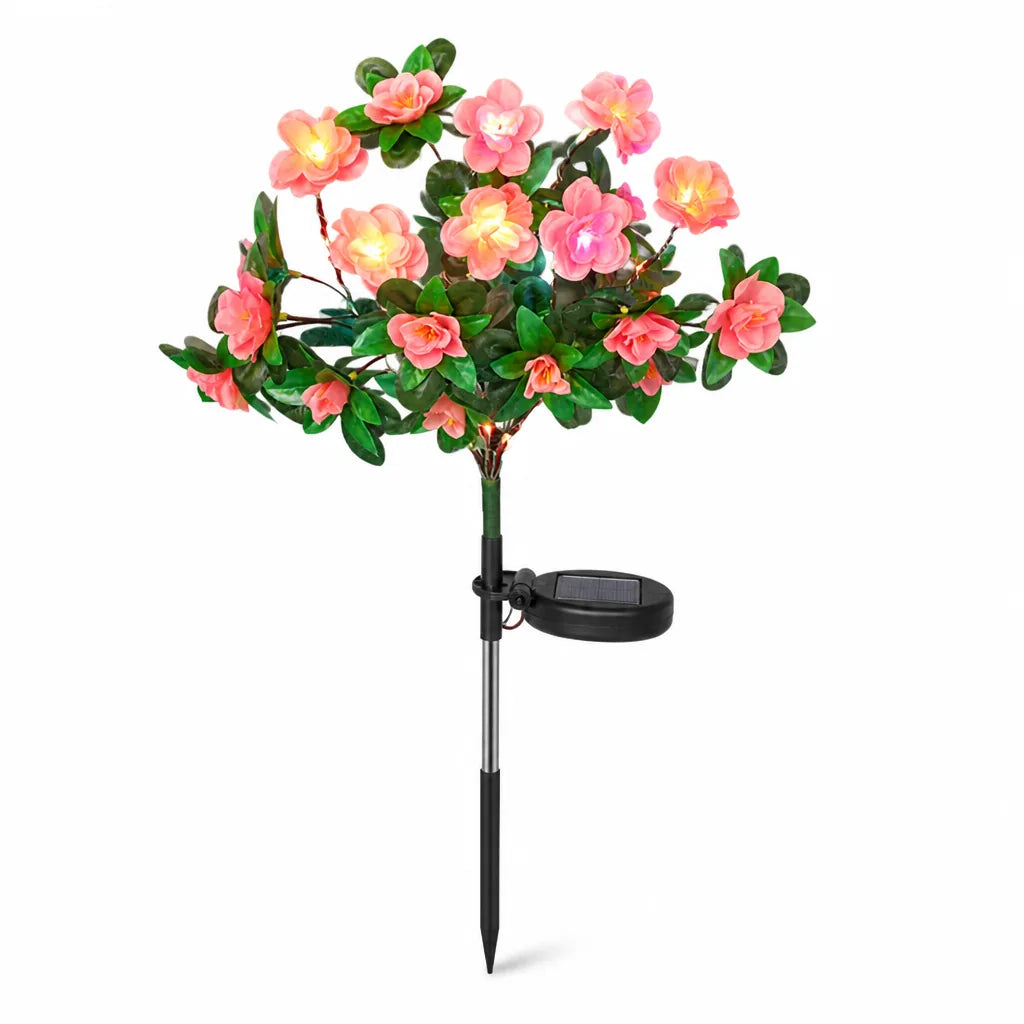 Automatic Dusk-to-Dawn Solar Outdoor Flower-Shaped Garden Stake Lights