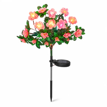 Automatic Dusk-to-Dawn Solar Outdoor Flower-Shaped Garden Stake Lights