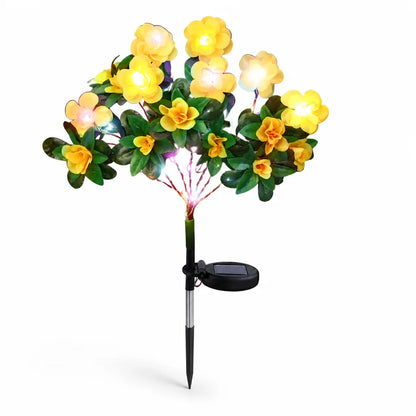 Automatic Dusk-to-Dawn Solar Outdoor Flower-Shaped Garden Stake Lights